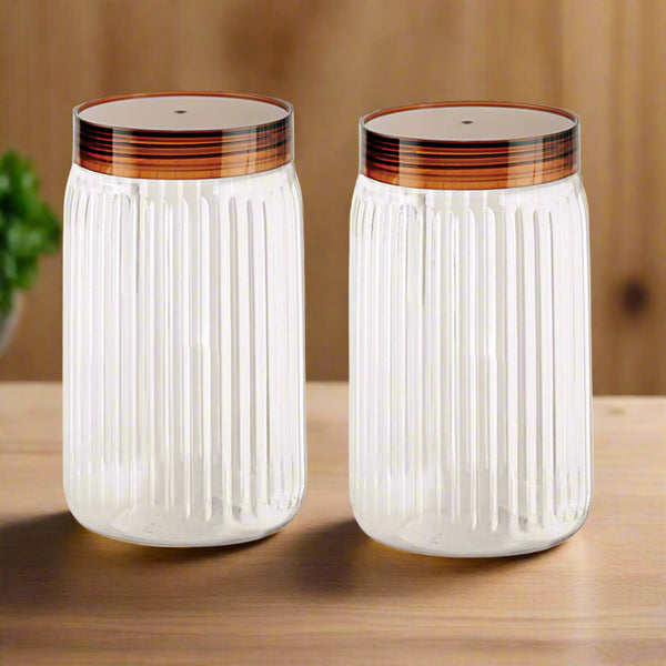 AM2782 Rishabh valentino 1800ml Pet Kitchen Storage Signature PET Container 1800ML (3PC SET)