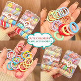 AM1003 1 Box, Cute Colorful Hair Tie Hair Accessories for Baby Girls & Little Girls