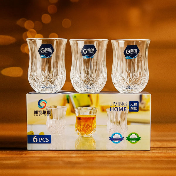 AM6278 Lang Xu Glass Set Crystal-Cut Design – 6 Pieces Each 52ml