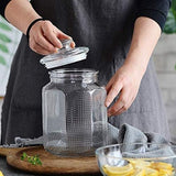 AM5677 CELLO Bloom Storage Glass Jar (1300ml) for Cookie Jar, with Air Tight for Kitchen Dried Masala (Pack 1)