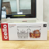 AM5694	Cello Classix, Swirl & Brilliant Design 325ml Tumbler - 6pcs set