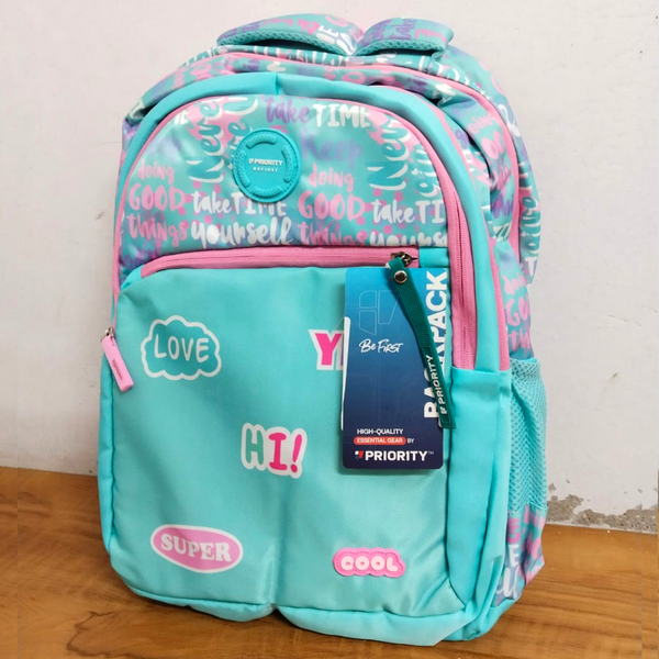 AM5559 Priority Typography Printed Backpack