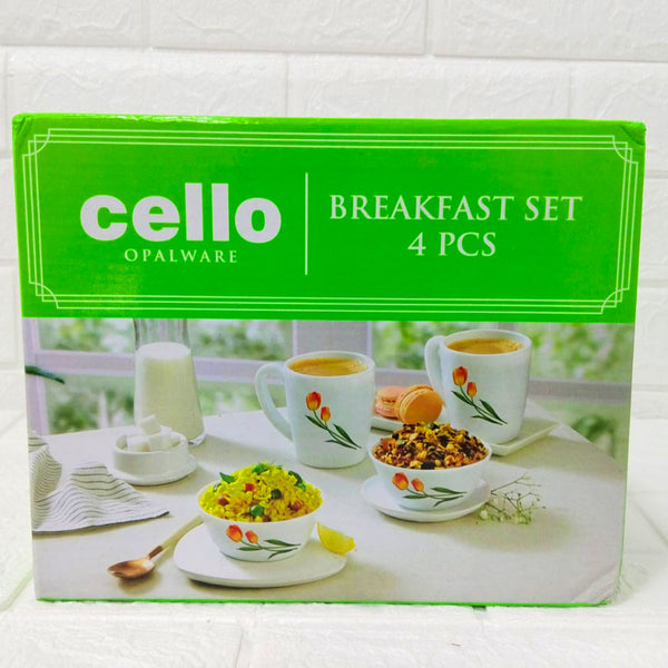 Di0231 Cello Breakfast Set 4-Piece Cup & Bowl Set