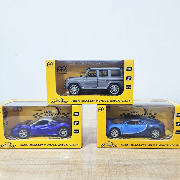 AM5997 PAPAMI High-Quality Die-Cast Pull Back Car – Luxury Sports Car Toy