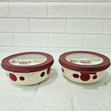 Di0059 Joyful Ceramica 2-Piece Container Set – 750 ml Each, Durable & Elegant Storage