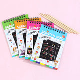 AM5280 Scratch Notebook with Wooden Stylus for Kids Art (Size - 20x14cm, Pack of 1 Pcs)