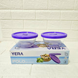 Di0021 Yera Polo Glass Bowls with Lid – 2 Pcs