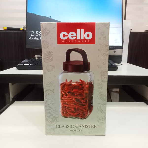 AM5646 Cello Classic Canister Glass Jar - 3600 ml