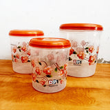 AM3989 Cooking Flower printed design containers (2+3+5) 3pcs set