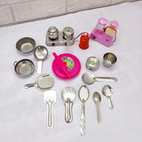AM5185 Stainless Steel Mini Toy Kitchen Set for Kids (20 PCS)