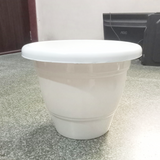 AM5616 Alpha Delux Premium Plastic Planter Round Pot (12 Inch)  - Plant Pot Set for Home Garden and Nursery