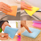 3409 Multi Colour Foam Pad Sponge & Plastic Scrub Pads Foam Pad Sponge Scourer Kitchen Scrubber for Dish/Utensils/Tiles Cleaning Heavy Quality (SET OF 6)