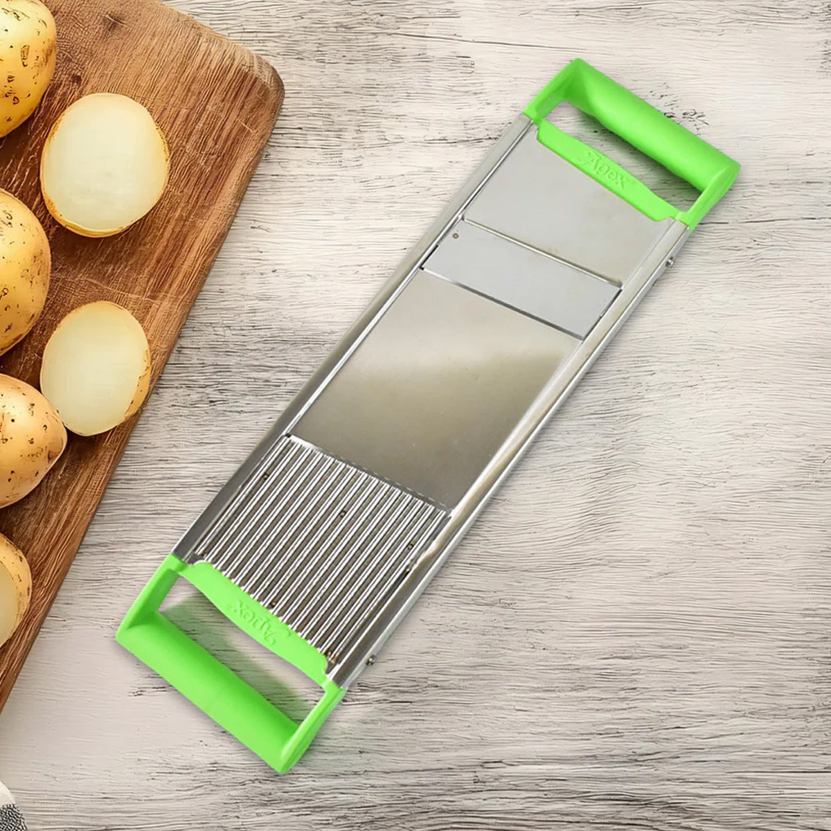 11549 Apex Stainless Steel Vegetable Slicer (2-in-1) – Amd-Deodap
