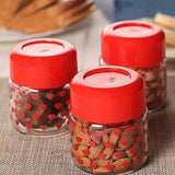 3568 Yera Pop Fruit Jar, Clear, Set of 3 Pieces