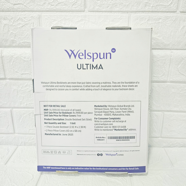 Di0013 Welspun Ultima Double Bedsheet with 2 Pillow Covers Set