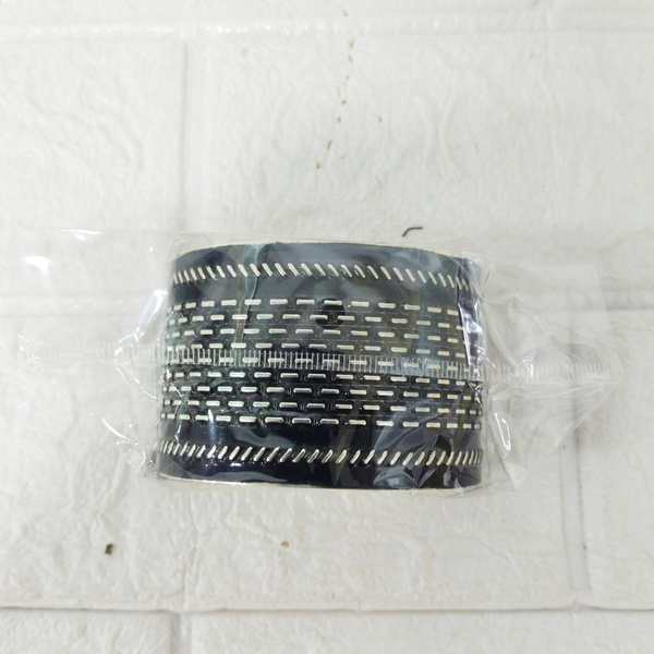 Di0308 Elegant Black & Silver Navratri Bracelet - Pack of 1pc