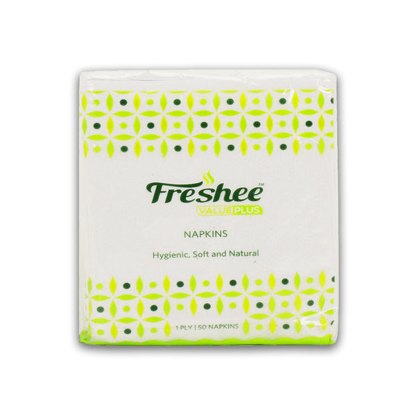 AM5729 Freshee Value Plus Paper Napkins - 1 Ply (50 Napkins) - 23cmx25cm