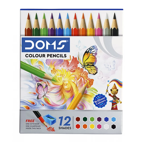 3201 Doms Colour Pencils 12 Shades
