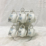 Di0363 Lp Elegant Designer Cup & Saucer Set with Stainless Steel Stand (Set of 12pc)