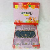 Di0351 Chatkara 7-Piece Glass & Snack Set with Heart Platters