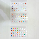 AM5636 Round Multicolor & Multi-Size Regular Bindi for Forhead - Set of 1