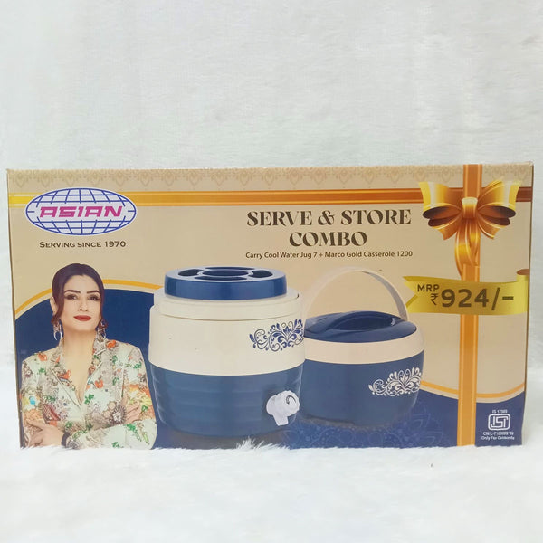AM6175 Asian Serve & Store Combo – Carry Cool Water Jug + Marco Gold Casserole