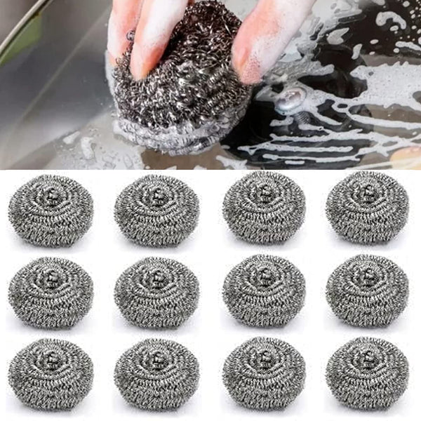 3526 Stainless Steel Cleaning Scrubbers ( pack of 12 )