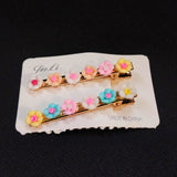 AM5879 Colorful Flower Hair Clip for Girls – Pack of 1 Pair