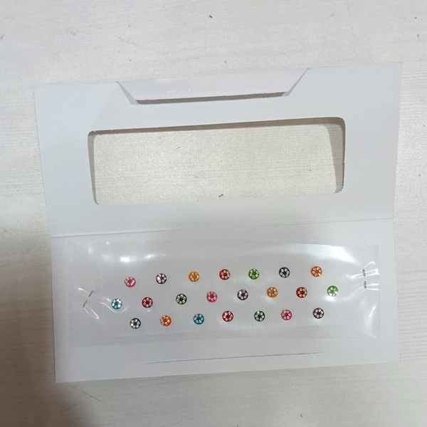 AM5635 Multi Design Stone Bindi Fancy Designer Bindi - Set of 1