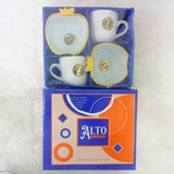 Di0350 Alto 4-Piece Tea & Snacks Set with Apple Bowls