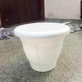 AM5615 Alpha Delux Premium Plastic Planter Round Pot (10 Inch) - Plant Pot Set for Home Garden and Nursery