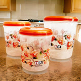 AM3989 Cooking Flower printed design containers (2+3+5) 3pcs set