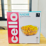 AM5685	Cello Nadir Square Stack Bowl- 3.1 ltr