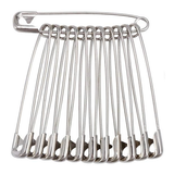 AM1036 Safety Pins Silver Premium Nickel Plated (Medium 10 Pack) Perfect for Clothes, Crafts, Sewing, Pinning and More