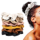 AM1028 Matte Scrunchies Hair Ties Thick Elastic Hair Bands MultiColor - 1 Pcs