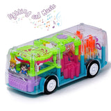 AM0133 3D Light & Musical Sound Gear Bus with 360 Degree Rotating Battery Operated Toys