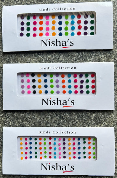 AM1001 Fancy Plain Classic Round Bindi for Women & Girls (MultiColor)