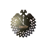AM0608 Wooden Peacock Shape Wall Clock Round Number MDF design for Home -11.5x11.5