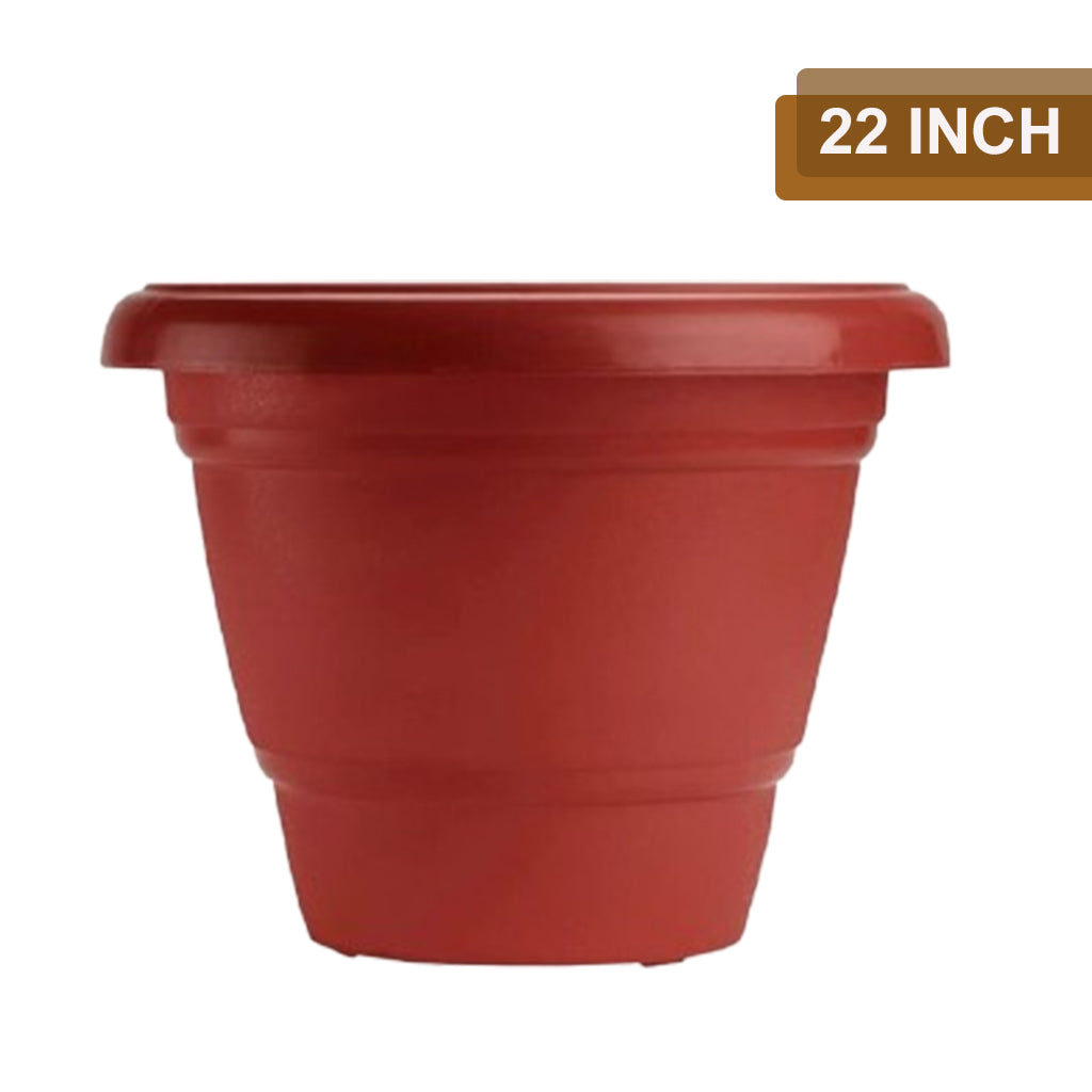 16 inch plastic planter AM0813 Deep Virgin Plastic Round Planter 22 inch – Amd-Deodap