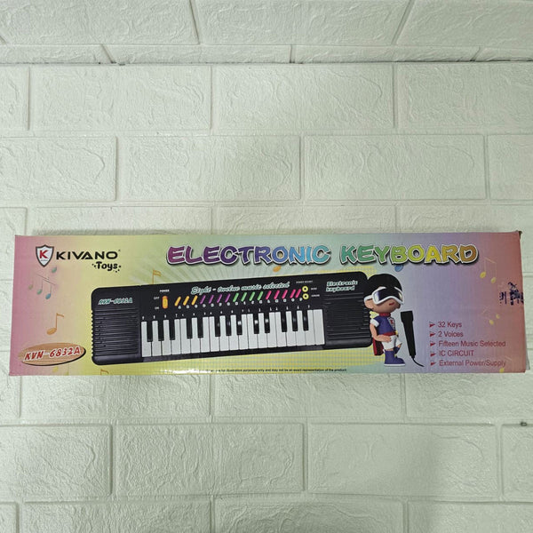 AM6033 Piano Keyboard for Kids with Microphone - 32 Key Piano + MIC + ADAPTER POWER OPTION