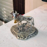 AM5589 Cow with Calf Silver Plated Big