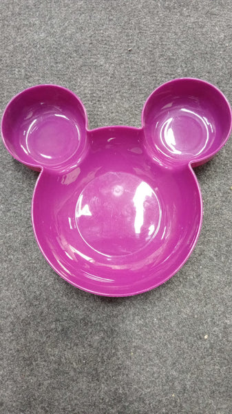 0843 Mickey Shaped Kids/Snack Serving Sectioned Plate