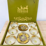 AM5963 Yamasin Premium Gold Edition Glass Bowl & Plate - Set of 8 pcs