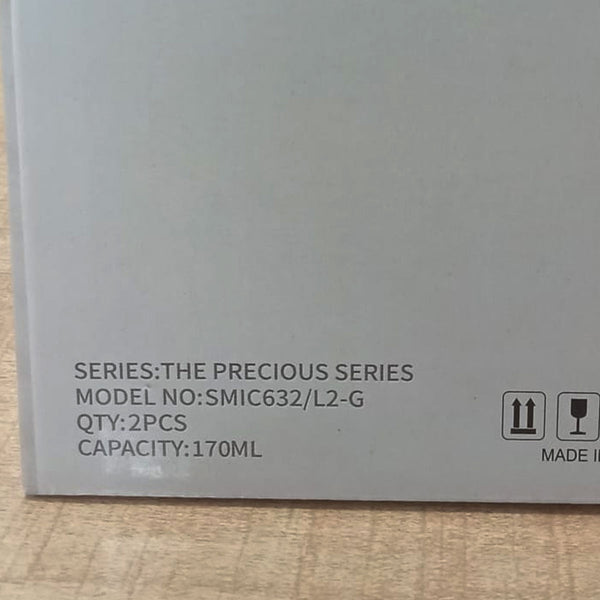 AM5996 Elegant Glass Ice Cream & Dessert Bowl 2 Pcs (SMIC-632-L2G & SMIC-632-L2B)