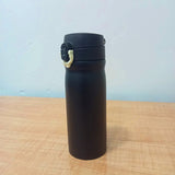 AM5992 Stainless Steel Vacuum Flasks Black Bottle with Sipper Cap - 400ml