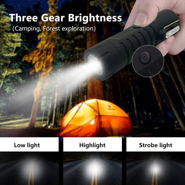 AM5243 Plasma Electric Lighter Rechargeable, Waterproof Lighter Plasma Lighter with Flashlight 360°Flexible Long Neck ARC Lighter Flameless for Camping Hiking