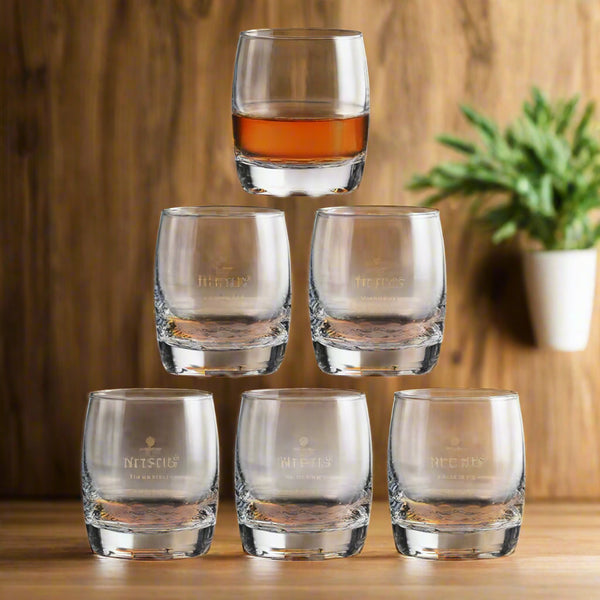 AM5442 YERA Prima Venice Oak Glass Tumbler-Set of 6 Pcs - 300ml