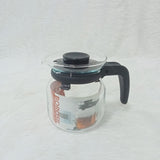 AM6164 Borosil 350 ml Glass Carafe with Strainer in Lid - Black