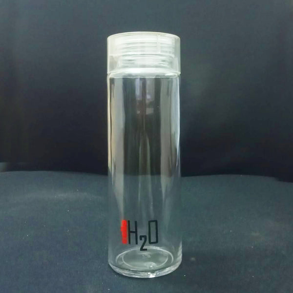 AM5438 Cello H2O Glass Fridge Water Bottle with Plastic Cap - 500Ml