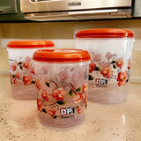 AM3989 Cooking Flower printed design containers (2+3+5) 3pcs set